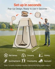 New Pop up Sports Tent, 47x47 in Clear Bubble Tent New 1 Person, Waterproof Out