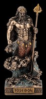 Poseidon Figur – Gott Des Meeres Griechische Mythologie Deko Veronese - H 9 Cm