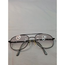 Vintage Aviator Eyeglasses Gunmetal Metal Frame Double Bridge Retro Spectacles