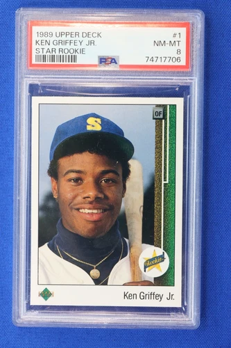 1989 Upper Deck KEN GRIFFEY JR Star Rookie Card #1 RC PSA 8 NM-MT HOF The Kid!
