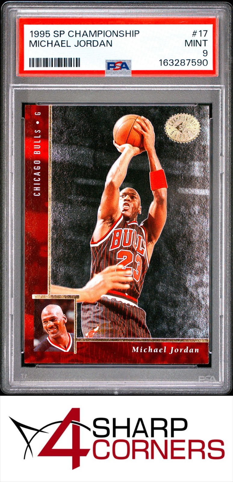 1995 SP CHAMPIONSHIP #17 MICHAEL JORDAN BULLS HOF PSA 9