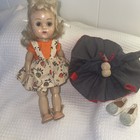 Muñeca Ginny Vintage Vogue Vestido Original Bloomers + 2 Zapatos Pr Vestido Adicional