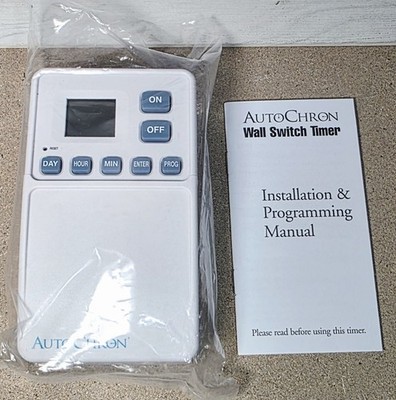 Autochron Wireless Wall Switch Timer Programmable Toggle Switch 