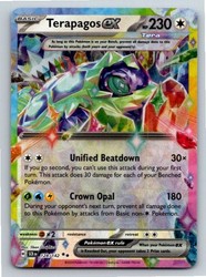 Terapagos ex 128/142 Prize Pack Series 7 Holo Double Rare