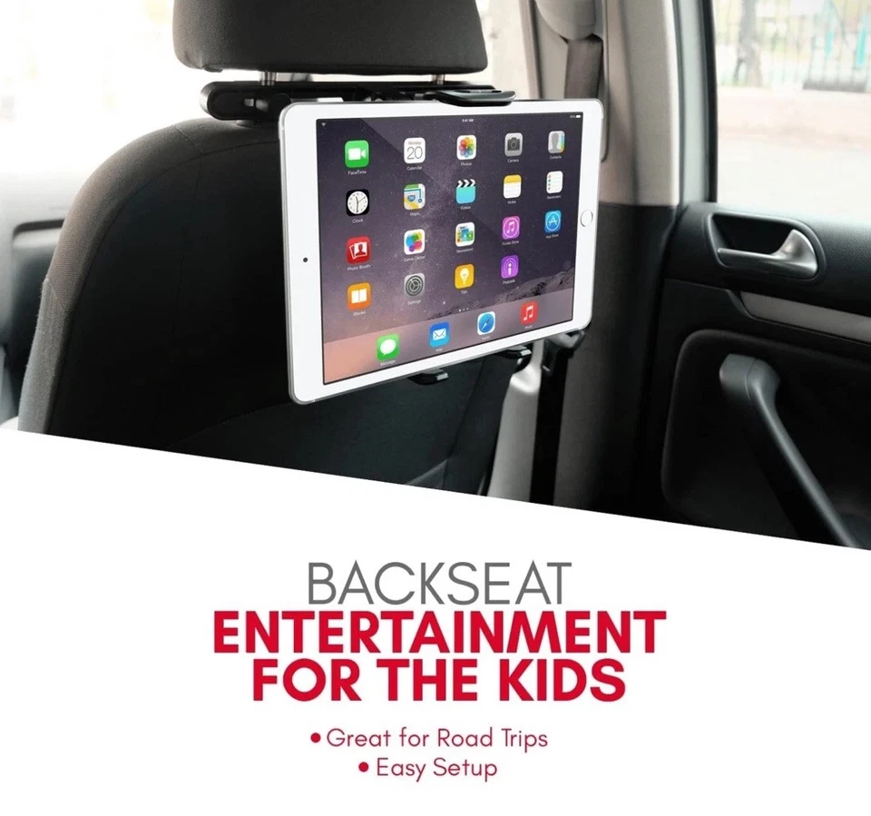 Headrest Tablet Holder Adjustable iPad Car Mount for Kids in Backseat Compatible - Image 4 of 4