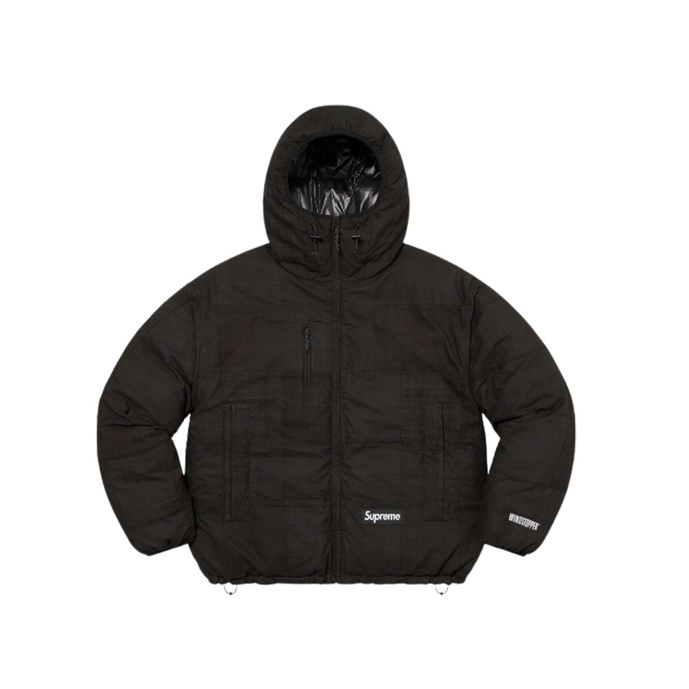 Supreme Madras Reversible Windstopper Puffer Jacket Black 23SS