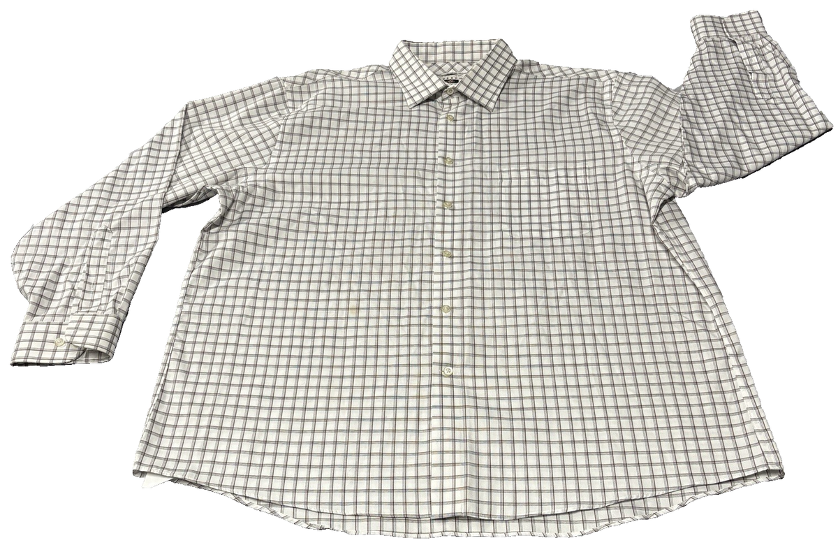 joseph abboud classic fit dress shirts Joseph Abboud-Button Up Men's Dress Shirt-18 34/35-Classic Fit-Plaid-Long  Sleeve