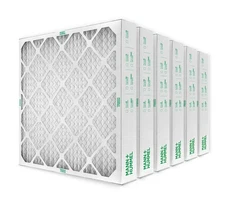 20x25x4 MERV 8 Pleated AC Furnace Air Filters.   6 Pack  (Actual Depth: 3-3/4")