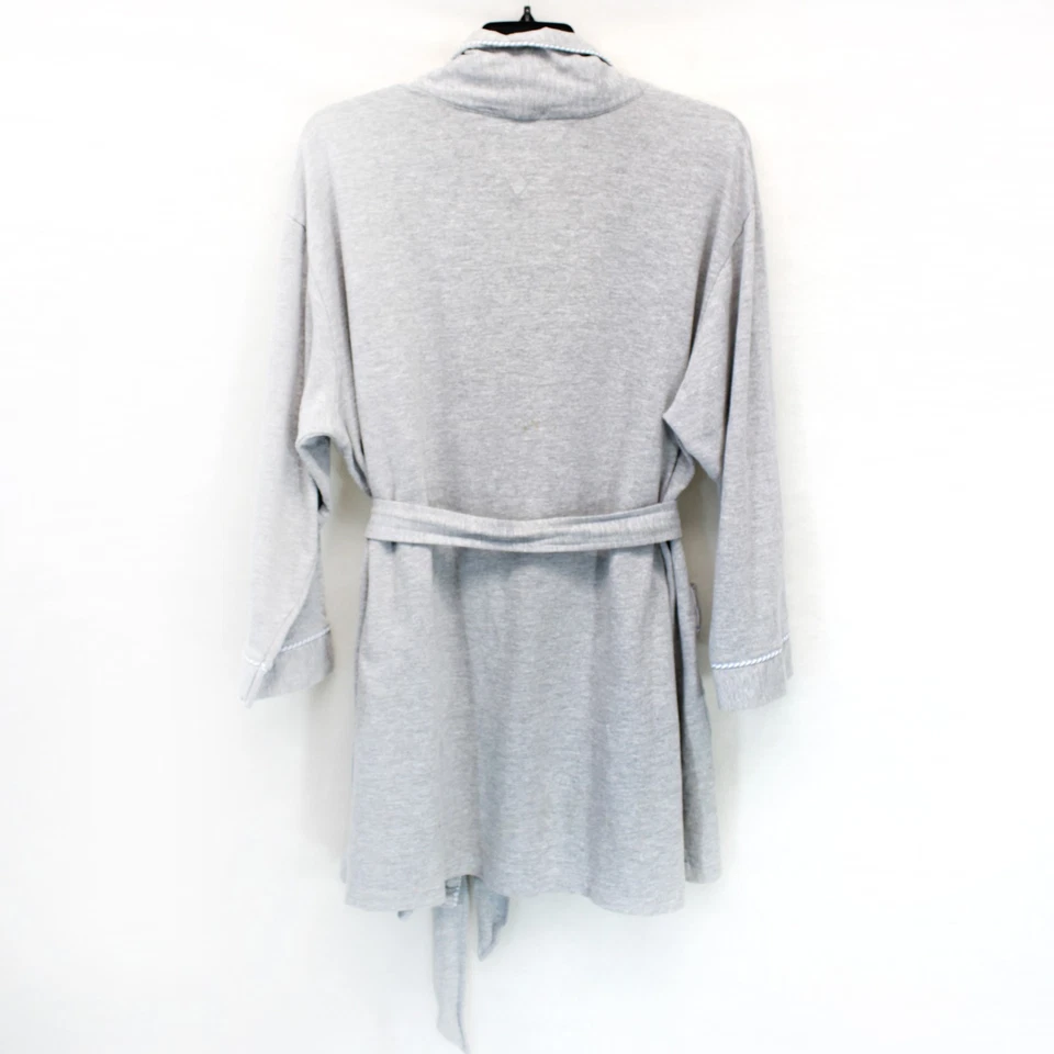 Tommy Hilfiger Gris Algodón Bolsillos Cinturón Cárdigan Túnica Bata Bolsillos L/XL Foto 4 de 4