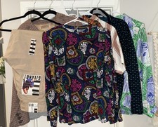 Vtg Women's Mixed Brands Decades Sizes Styles Blazer, Pants And Tops Lot of 8