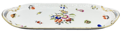 Herend 436 / BFR ''FRUITS & FLOWERS'' 14 1/2'' HANDLED SANDWICH TRAY