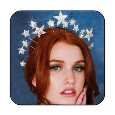 Star Headband Silver Halo Crown Stars Headpieces Hair Accessories for Women Sil