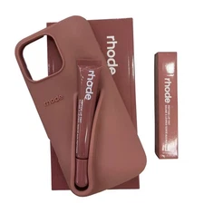 Rhode "Summer Lip Gloss" & 3D Silicone Case For iPhone 17 Pro Max 16 15 14 13 12