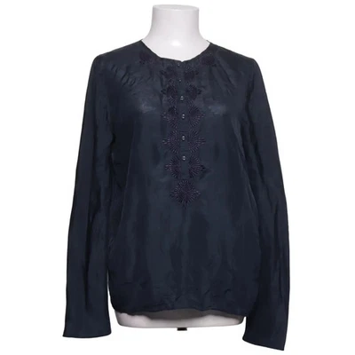 DAY Birger et Mikkelsen, chemisier, taille : M, bleu, soie, médaillon, femme ... - Photo 1/4