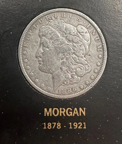 1886 Morgan Silver Dollar Coin - Good Condition - Ready to Ship