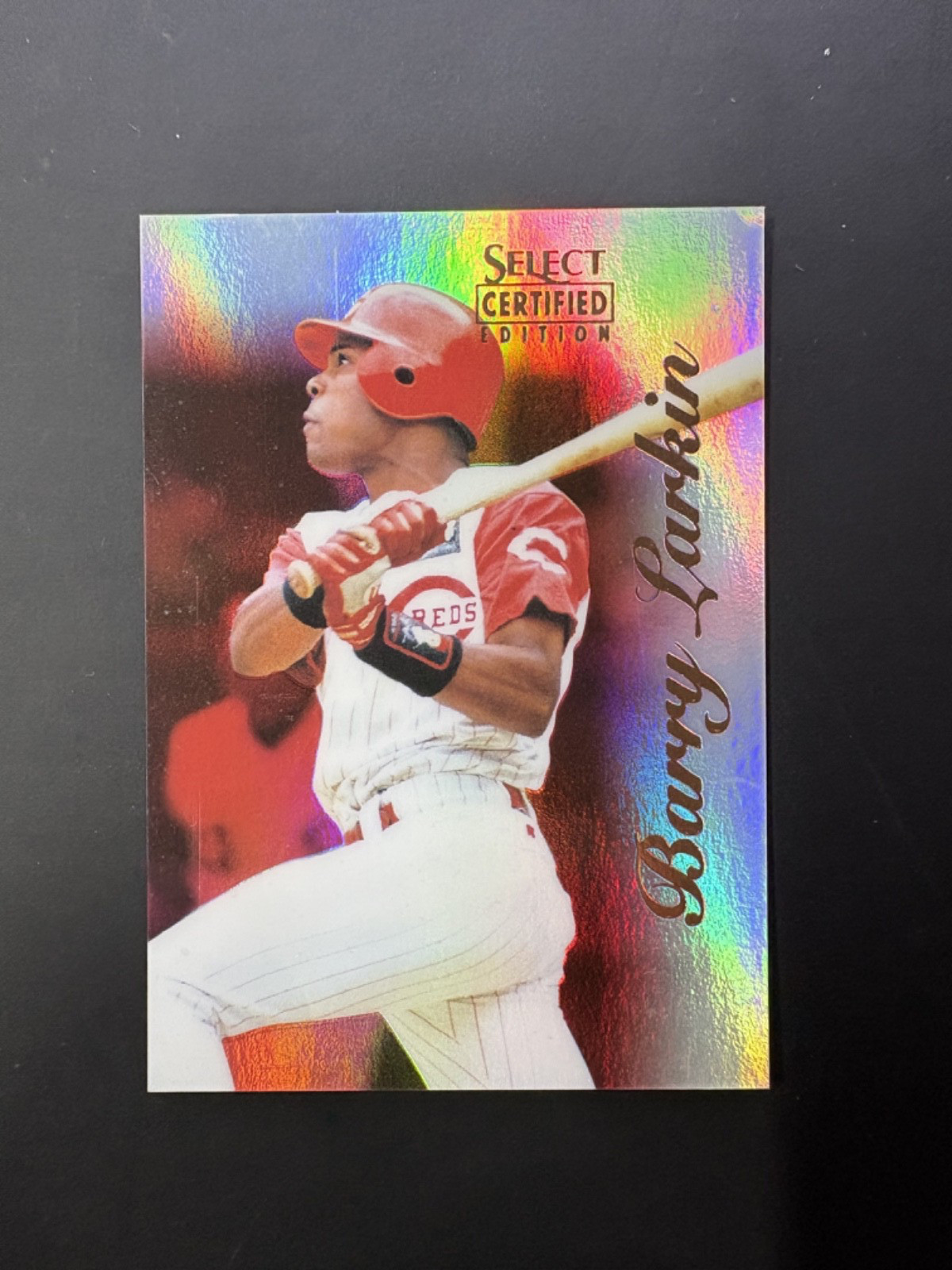 1996 Select Certified #41 Barry Larkin Mirror Red SSP Cincinnati Reds