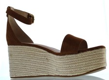 Veronica Beard Womens Gianna Espadrilles Sandals Sz- 9.5M Color- Caramel/Suede