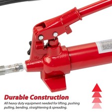 10 Ton Porta Power Hydraulic Jack Kit 1.4M Long Hose Auto Body Frame Repair Tool