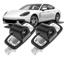 2pcs Never Fade Car LED Door Lights Logo Compatible with Style 4 White gold