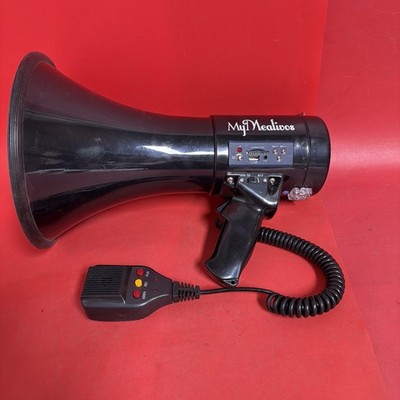 MyMealivos 50 W Megaphone, Built-in Siren MP3 Player w/ SD Card Slot & USB Port