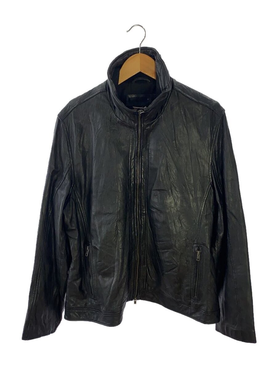 Liugoo Sheepskin Leather Blouson Jacket 3L Black SH-01 1256
