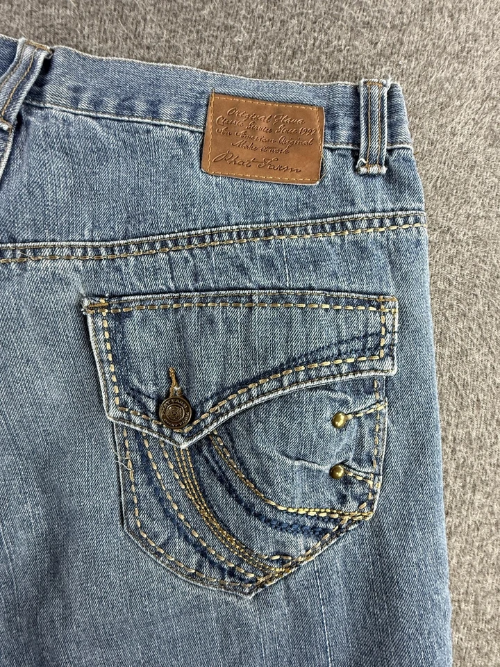 Pantalones Cortos Phat Farm Denim Para Hombres 34 Y2K Patinador Hip Hop Jean Ropa de Calle Sueltos RN59123 Foto 3 de 4