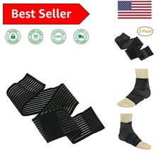 2-Pack Elastic Ankle Brace  Compression Wrap for Sports - Adjustable Support