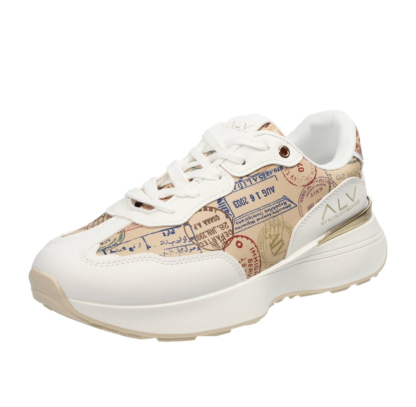 Alv By Alviero Martini Passport - Кроссовки бежевого цвета Con Suola Rialzata - Размер 38