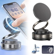 360 Strong Magnetic Phone Holder Vacuum Suction Cup Car Stand Foldable Car Mount