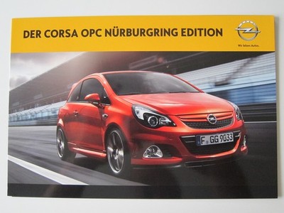 Prospekt Broschüre OPEL  Corsa OPC Nürburgring Edition