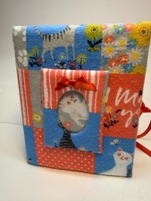 Coral Cat Photo Album - Holds 100 4x6 Photos - Handmade
