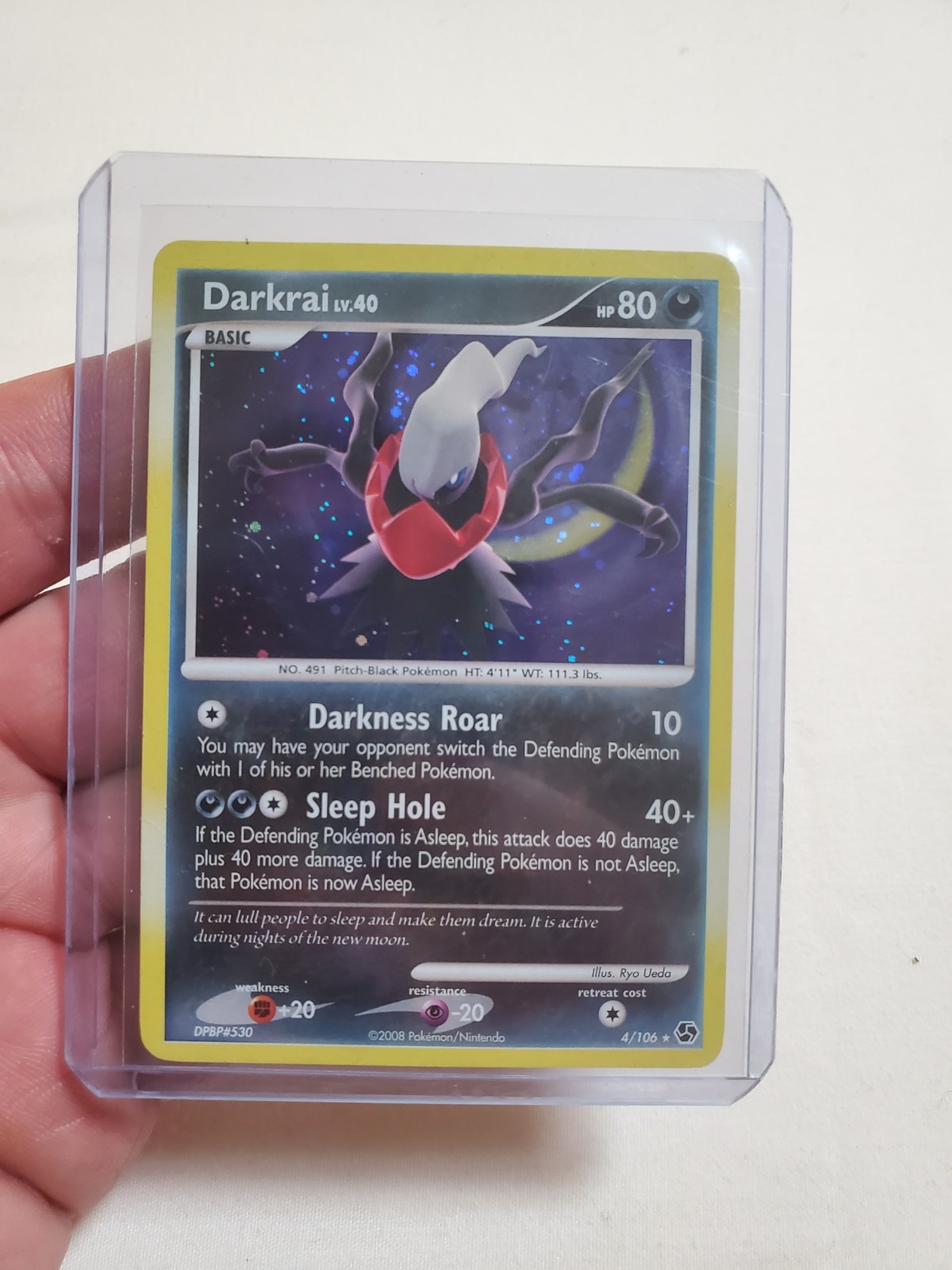 LP DARKRAI - 4/106 - D&P Great Encounters - RARE - Holo - Pokemon Card 