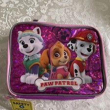 Paw Patrol Brotdose Rosa Kinder Reißverschluss Deckel mit Griff Skye Marshall Everest Cartoon
