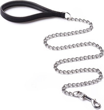 Heavy Duty Metal Dog Leash with Padded Handle for Large  Medium Size Dogs 6...