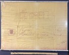SS100 Jaguar original factory blueprint. 1 of 3 in existence. Very Large.