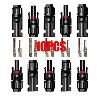 10/20/60/100PCS Photovoltaic ConnectorsSolar Cable Connectors, IP67 Waterproof A