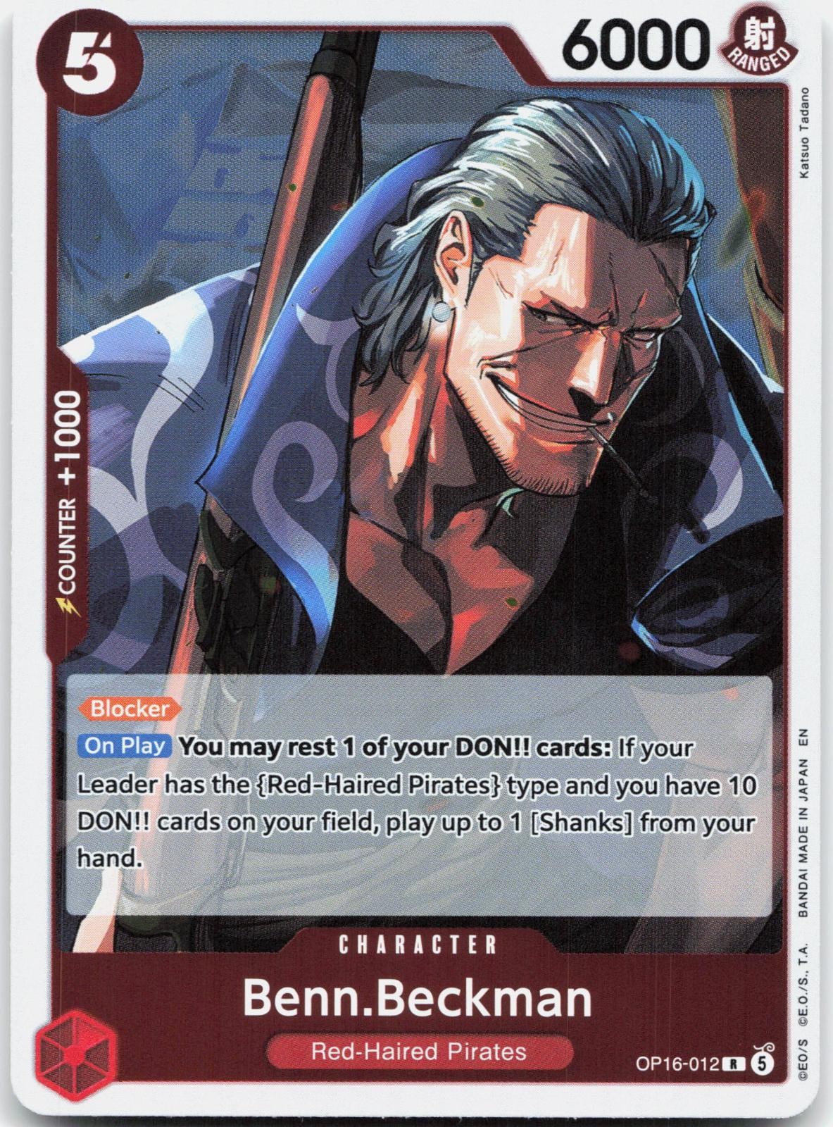 Benn.Beckman OP16-012 Rare The Time of Battle One Piece Foil Near Mint