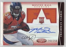2013 Certified Freshman Fabric Mirror Red Signatures /250 Montee Ball Auto 0af