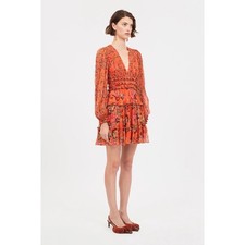 Ulla Johnson 100% Silk Lya Begonia Dress, $690 NWT, US 0, Pre-Fall 2024, 895