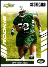 2007 Score #315 David Harris - Scorecard /750 RC FREE SHIPPING!