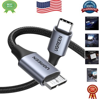 10FT USB C to Micro B Cable - Ultra-Fast 10 Gbps Data Transfer for All Devices