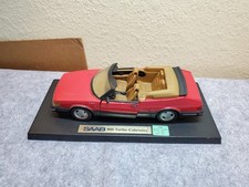 Anson 118 Saab 900 Turbo Cabriolet Redtan Diecast Model Car As-is Blemished