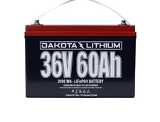 Dakota Lithium 36V60Ah LiFePO4 Battery Deep Cycle Golf Cart Trolling Motor 120A