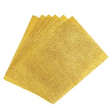 15Pcs EVA Foam Sheets Glitter Gold Tone 10.8 x 8.5 Inch 2mm Thick Crafts Foam