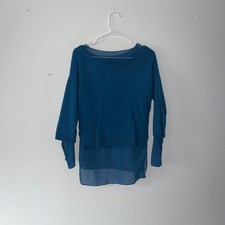 Small Ann Taylor Mixed Media Layered Sweater