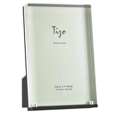 Design Vertical 5x7 Lucite Picture Frame, Durable 1 Inch Thick Clear Lucite &...