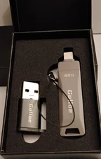Gulloe 512GB USB Flash Drive for iPhone, iPad, Android Memory Stick  Grey