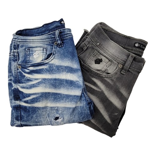 ROCAWEAR Boys Size 12 Jeans, Blue and Black Denim Set of 2 Adolescent Shorts - Picture 9 of 10