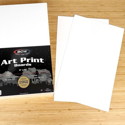 BCW 11x17 Art Print Backing Boards Acid Free 24 Pt. Precision Cut Lot of 100 NEW