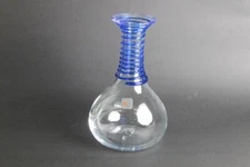 Blenko Myers Coil Art Glass Decanter Bottle with Original Label